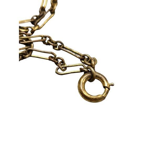 Vintage Art Deco Fluted/Ribbed Rootbeer Glass Pendant Necklace (A1629) - Picture 5 of 7